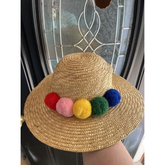 hanna andersson Pink Straw Hat Size L - Excellent Condition - Picture 2 of 4